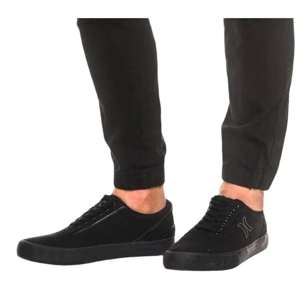 Hurley 8 Sneaker Men Arlo Canvas Lace-up Casual Shoes Classic Black Athleisure